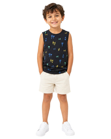KIABI Boys Surf-Inspired Graphic T-Shirt