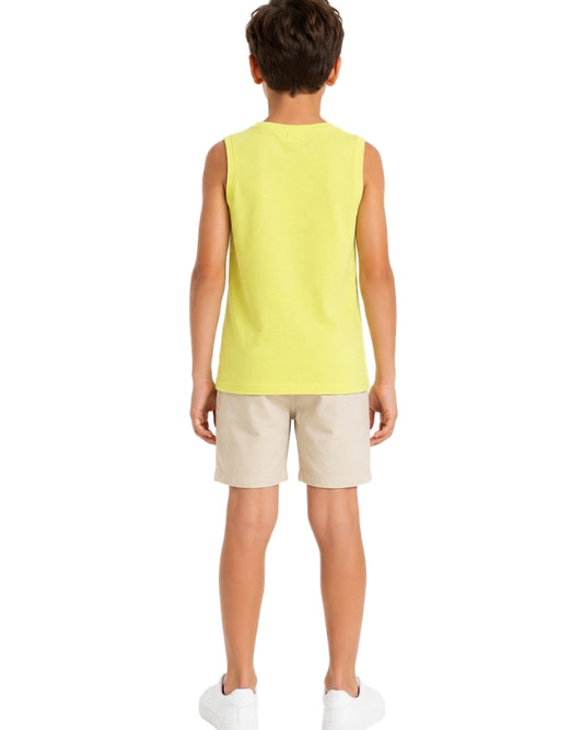 KIABI Boys Beach Graphic On Chest T-Shirt