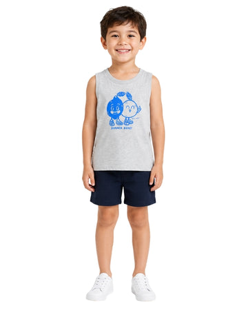 KIABI Boys Summer Dude Front Graphic T-Shirt