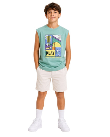 KIABI Boys Colorful Sports Graphic T-Shirt