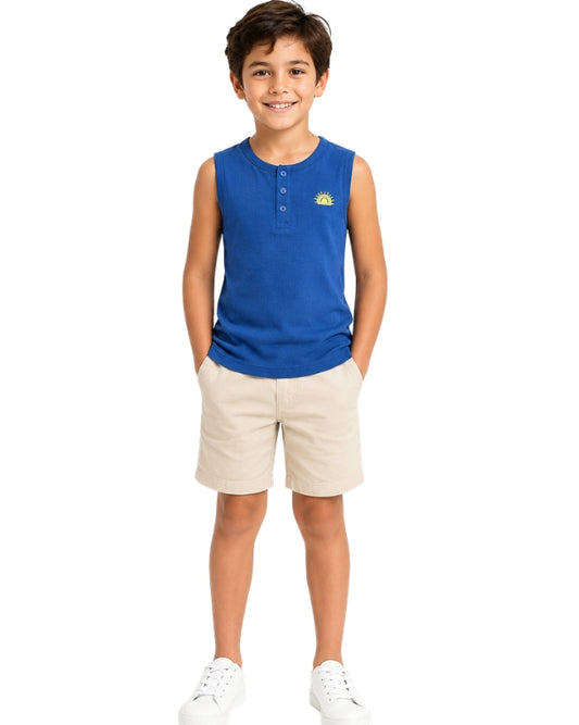 KIABI Boys Sun Chest Detail T-Shirt