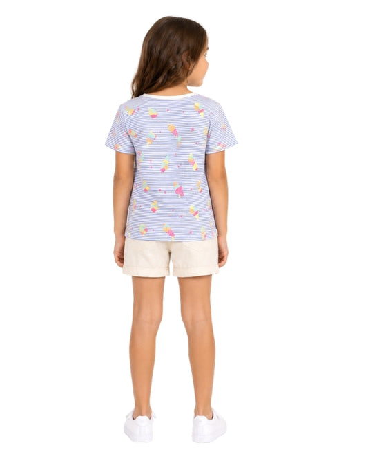 KIABI Girls All-Over Ice Cream Print T-Shirt