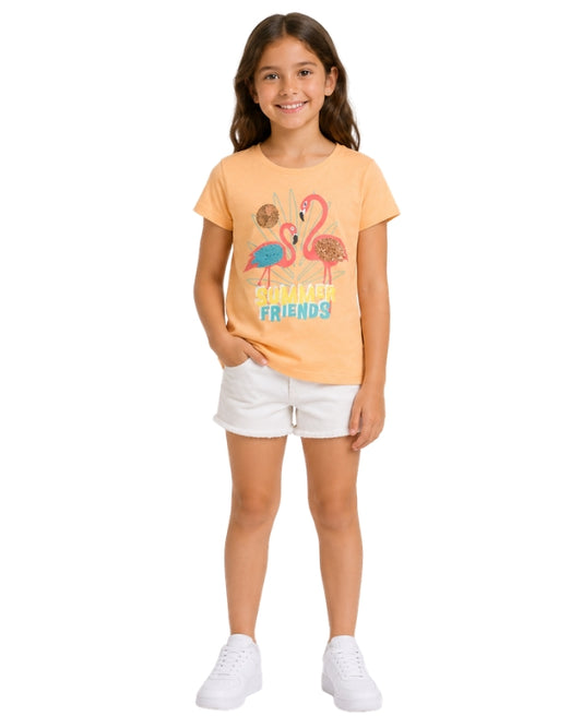KIABI Girls  Flamingo T-Shirt