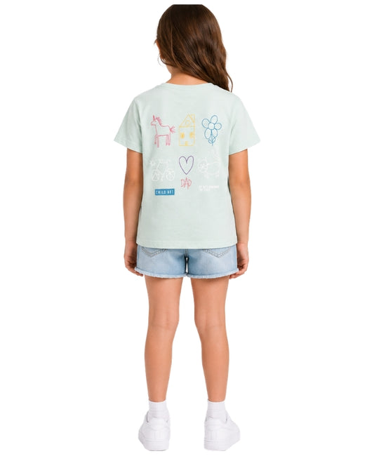 KIABI Girls Unicorn Graphic Print T-Shirt