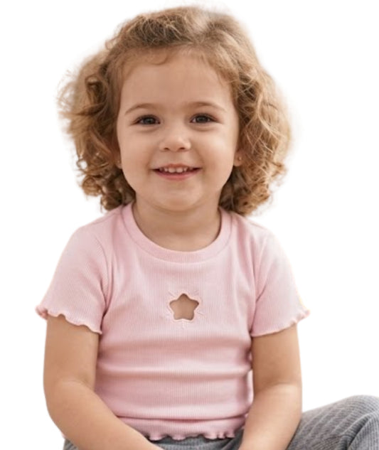 KIABI Baby Girls Designed Short Sleeve T-Shirt