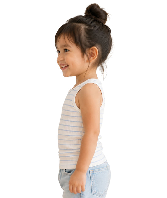 KIABI Baby Girls Stripped Sleeveless T-Shirt