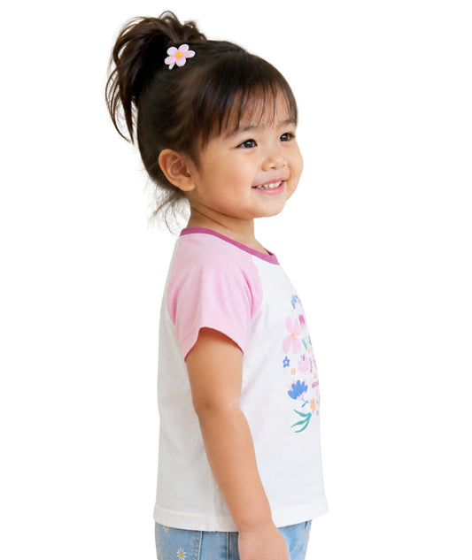 KIABI Baby Girls Flowers Design T-Shirt