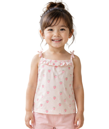 KIABI Baby Girls Strawberry Straps T-Shirt