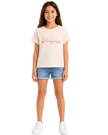 KIABI Girls Fit Casual T-Shirt