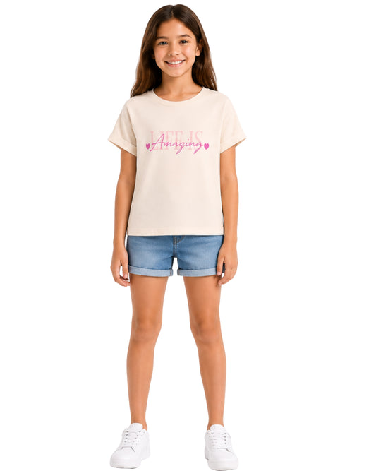 KIABI Girls Fit Casual T-Shirt