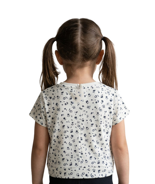 KIABI Kids Girls Floral Print Short Sleeve T-Shirt
