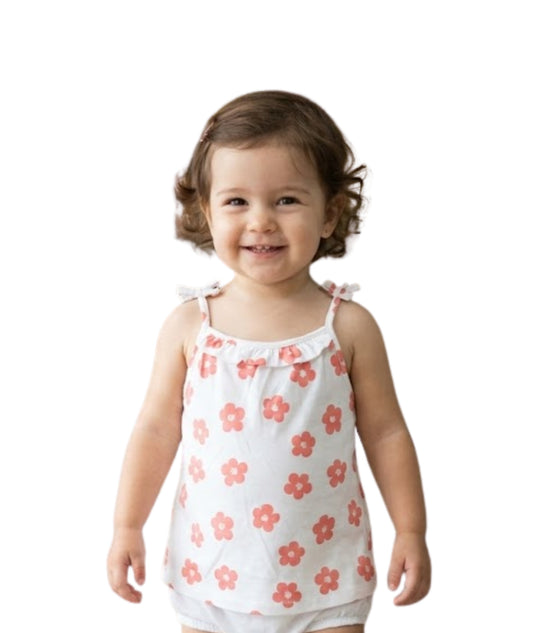 KIABI Baby Girls Red Flowers Designed T-Shirt