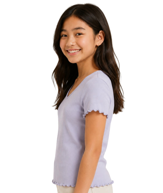 KIABI Kids Girls V Neck T-Shirt