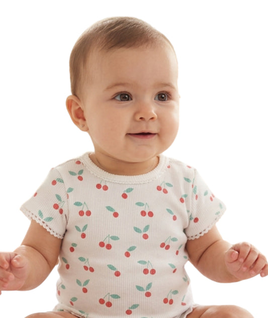 KIABI Baby Girls Cherry Printed T-Shirt