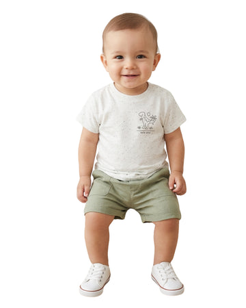 KIABI baby Dinosaur Graphic On Chest T-Shirt