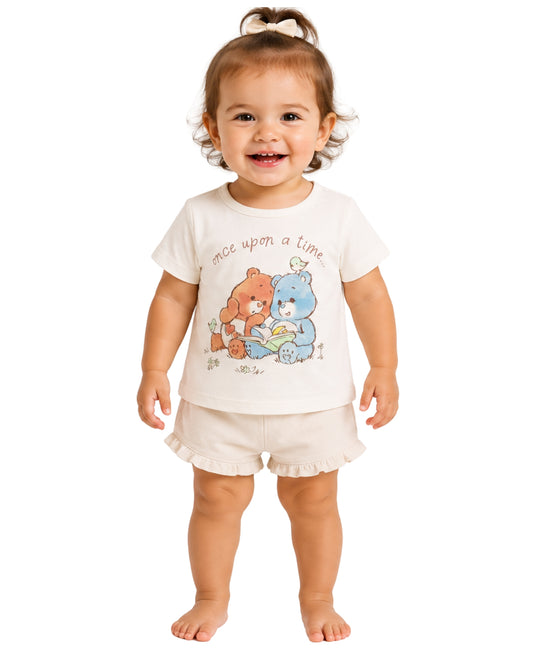KIABI Baby Girls Adorable Bear Graphic T-Shirt