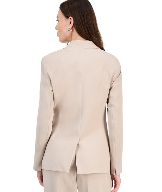 BAR III Women Crepe One-Button Blazer