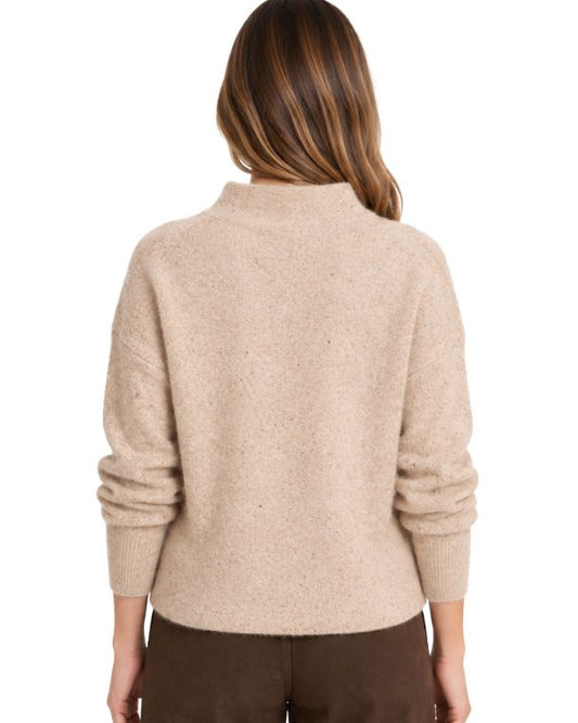 VINCE Women Cozy Textured Knit Fabric Sweater