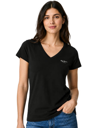 PEPE Jeans Women Classic V Neck T-Shirt