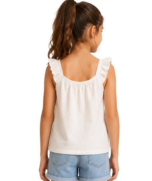 KIABI Kids Girls Designed Sleeveless T-Shirt