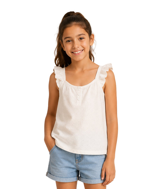 KIABI Kids Girls Designed Sleeveless T-Shirt