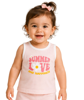 KIABI Baby Girls Summer Love T-Shirt