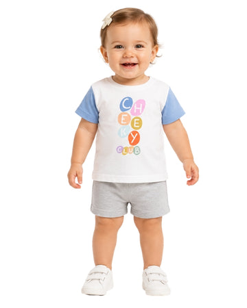 KIABI Baby Girls Colorful Cheeky Club T-Shirt