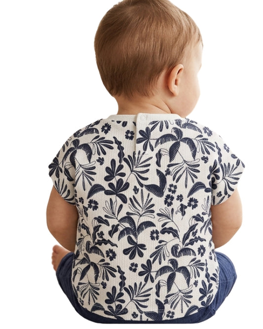 KIABI Baby Boys Palm Tree And Leaf Design T-Shirt
