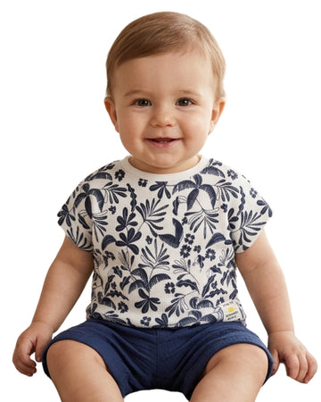 KIABI Baby Boys Palm Tree And Leaf Design T-Shirt