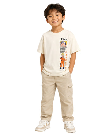 KIABI Boys Vertical Character Graphic T-Shirt