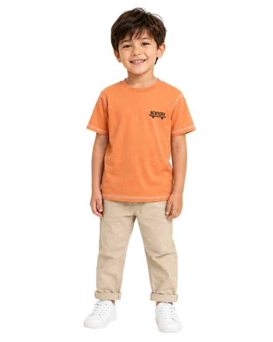 KIABI Boys Small New York Skate Graphic On The Chest T-Shirt