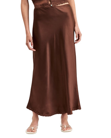 AND NOW THIS Women Embroidered Hem Skirt
