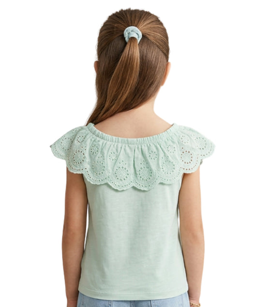 KIABI Kids Girls Sleeveless Embroided -Shirt