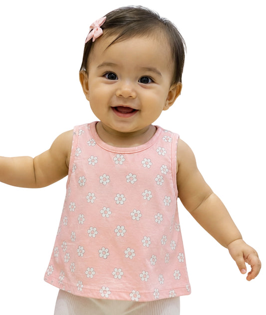KIABI Baby Girls Floral Sleeveless T-Shirt