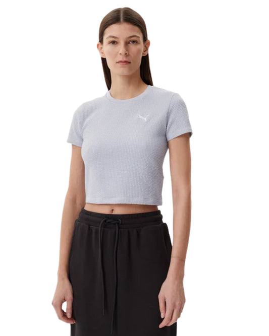 PUMA Women Himmelblau Slim Fit T-Shirt