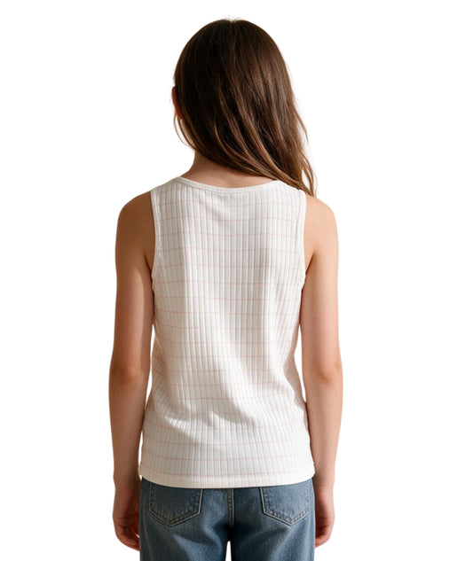 KIABI Kids Girls Stripped Sleeveless T-Shirt