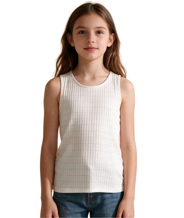 KIABI Kids Girls Stripped Sleeveless T-Shirt
