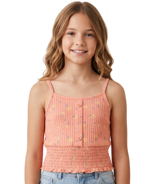 KIABI kids Girls Floral Sleeveless T-Shirt