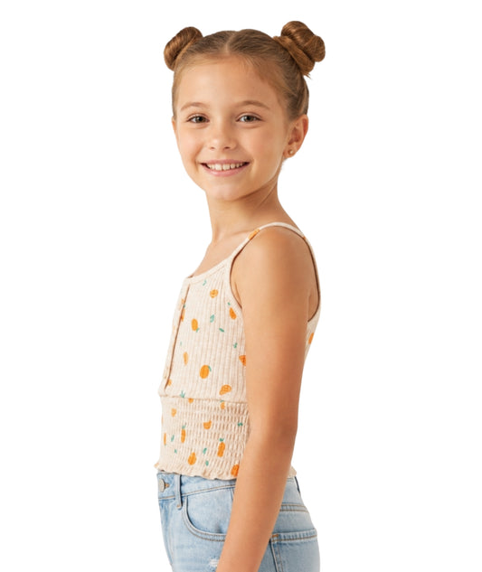 KIABI Kids Girls Orange Print T-Shirt