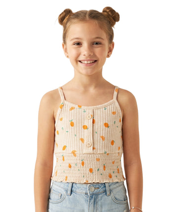 KIABI Kids Girls Orange Print T-Shirt