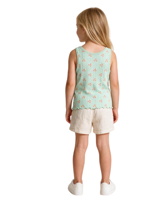 KIABI Girls  Coral Floral T-Shirt