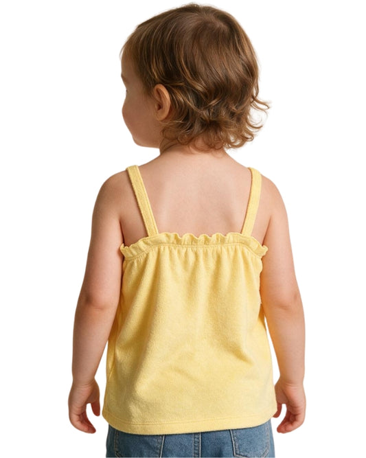 KIABI Baby Girls Necline Ruffle Trim T-Shirt