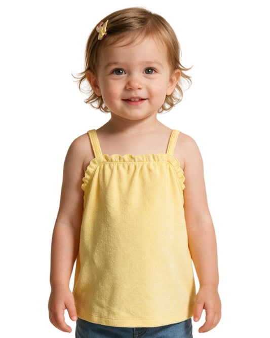 KIABI Baby Girls Necline Ruffle Trim T-Shirt