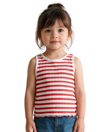 KIABI Baby Girls Stripped Sleeveless T-Shirt