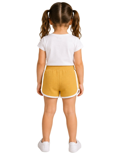 KIABI Girls Textured Waffle Casual Short