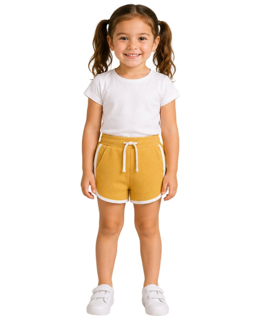 KIABI Girls Textured Waffle Casual Short
