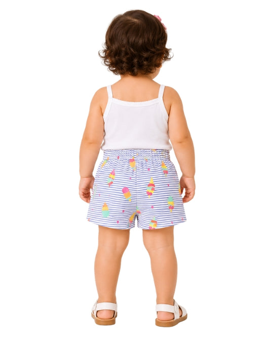 KIABI Girls Ice Cream Print Short
