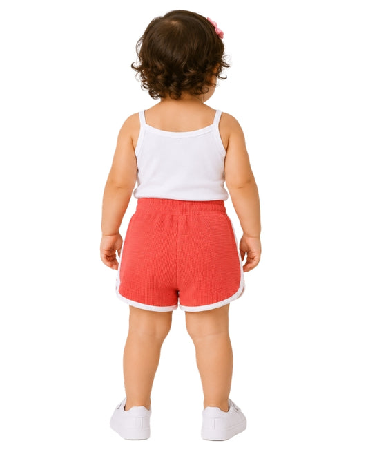 KIABI Girls Textured Waffle Comfy Short