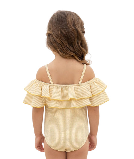 KIABI Baby Girls Stripped Swim Suit
