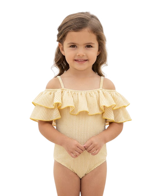 KIABI Baby Girls Stripped Swim Suit